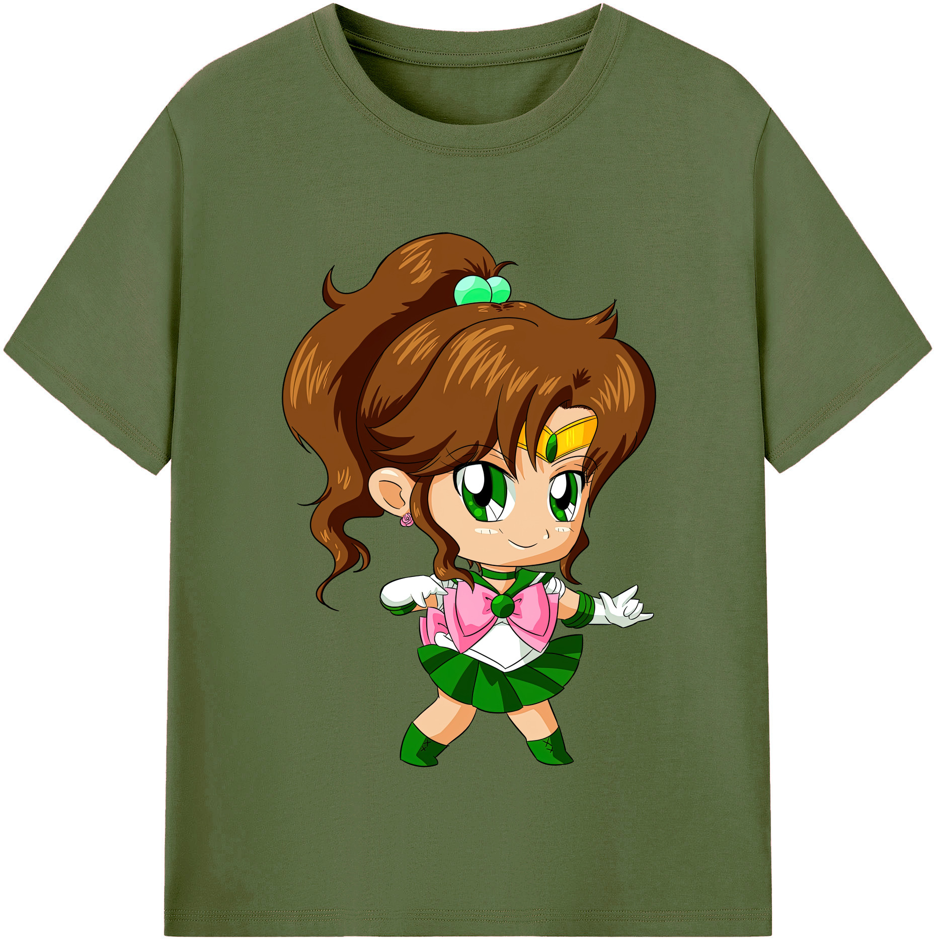 （画像用） 美少女戦士セーラームーン 木野 まこと きの まこと Sailor Moon Kino Makoto （セーラージュピター；Sailor Jupiter） 綿100％半袖Tシャツ（フロントプリント）